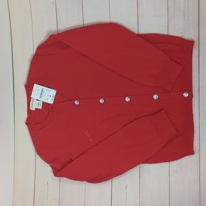 J.Crew Cardigan Red 6-7